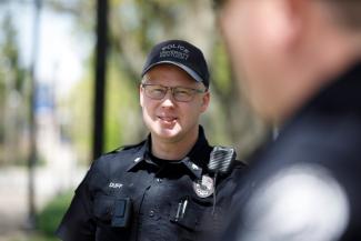 UKPD officers talking to one another