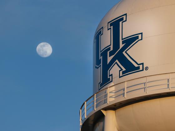 Water tower with UK logo
