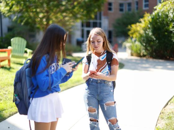 Students on phones